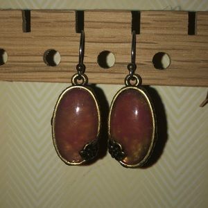 Pink earrings with little flower